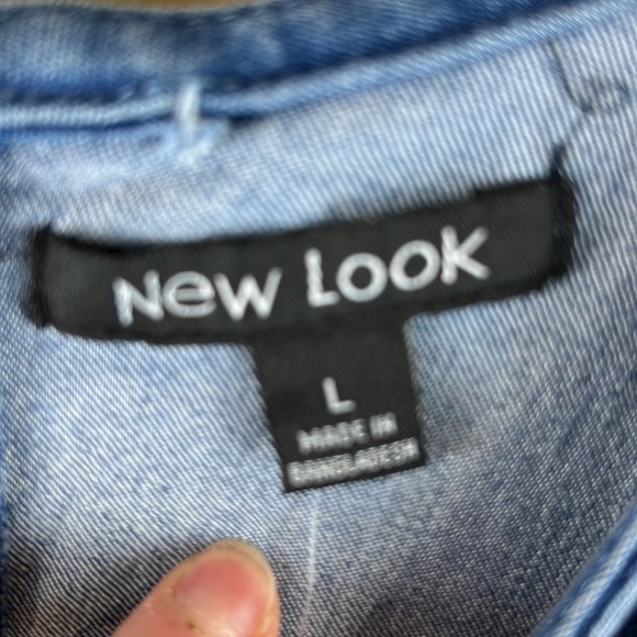 New Look denim jumper dress large - Picture 2 of 2